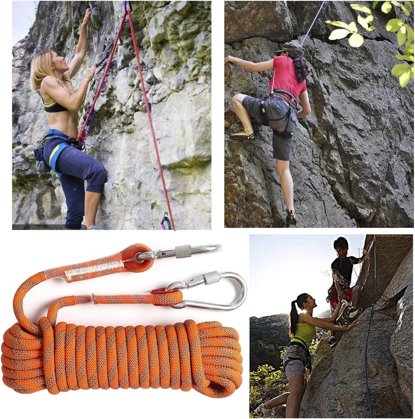 Premium Static Climbing Ropes - Versatile Lengths from 35FT to 250FT (10mm & 16mm Diameter) for All Your Outdoor Adventures