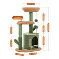 Delight Your Feline Friend with the Cactus Cat Tree: A Cozy Condo and Playful Tower with Removable Top Bed and Scratching Post