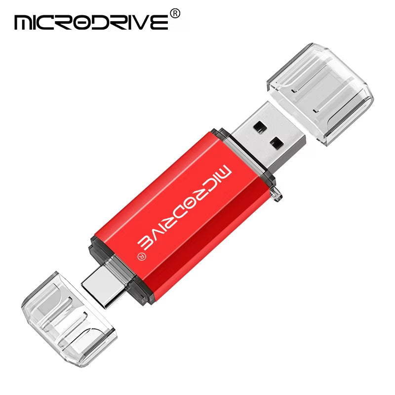 Versatile 2-in-1 Type C & Micro USB Flash Drive - High-Speed OTG Pen Drive in Multiple Capacities (128GB, 64GB, 32GB, 16GB, 8GB, 4GB)