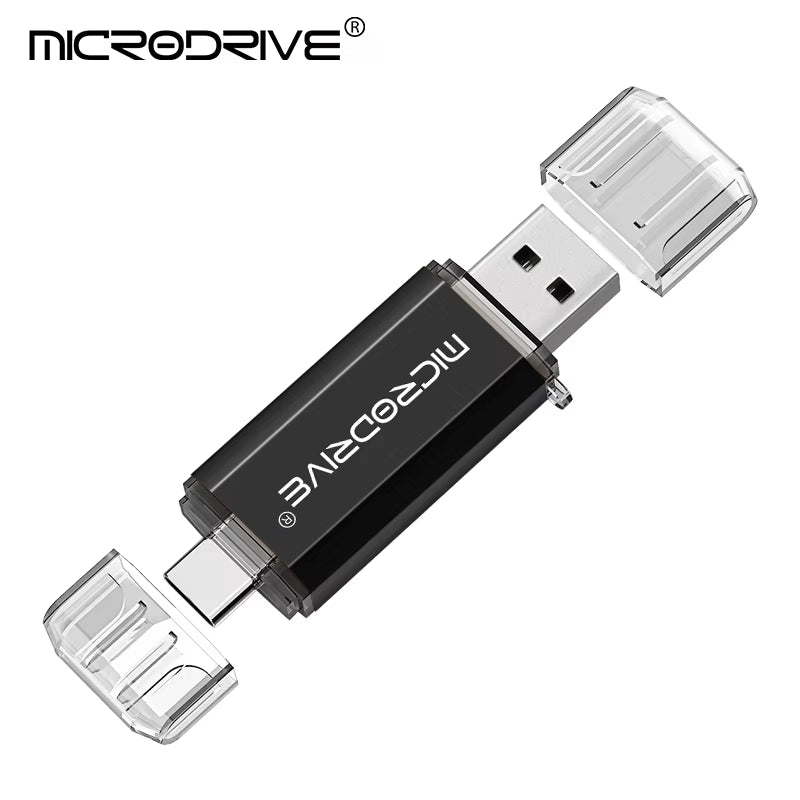 Versatile 2-in-1 Type C & Micro USB Flash Drive - High-Speed OTG Pen Drive in Multiple Capacities (128GB, 64GB, 32GB, 16GB, 8GB, 4GB)