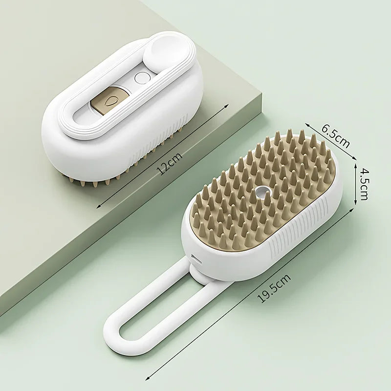 Revolutionary 3-in-1 Cat Steam Brush: The Ultimate Steamy Dog Grooming Tool with Massage Function and Hair Removal Comb