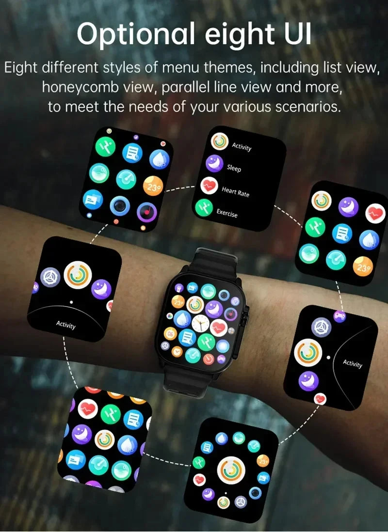 2026 Men's Smart Watch - 2.01" HD Screen, Bluetooth Calling, Health & Fitness Tracker, Multi-Sport Mode for Android & iOS