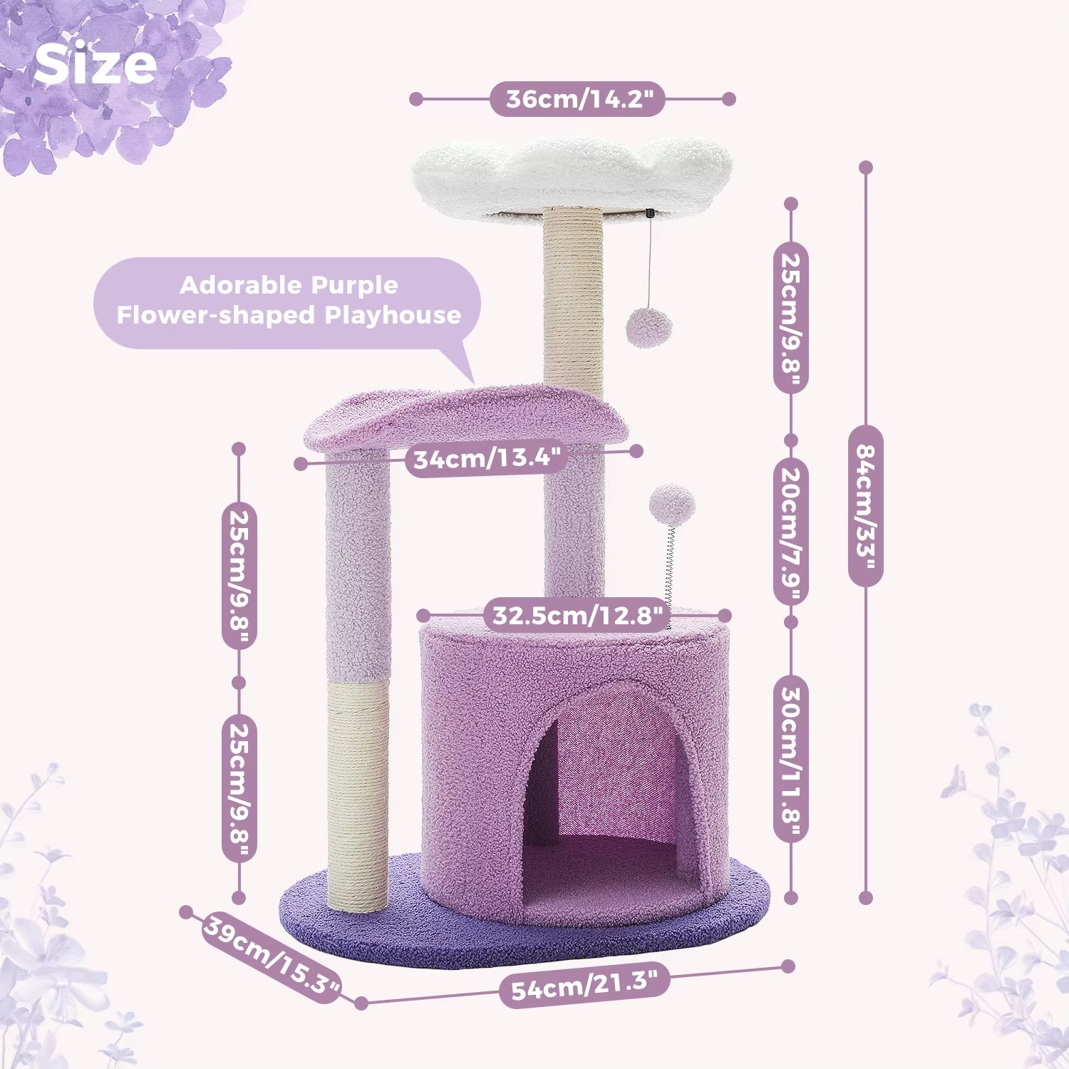 Delight Your Feline Friend with the Cactus Cat Tree: A Cozy Condo and Playful Tower with Removable Top Bed and Scratching Post