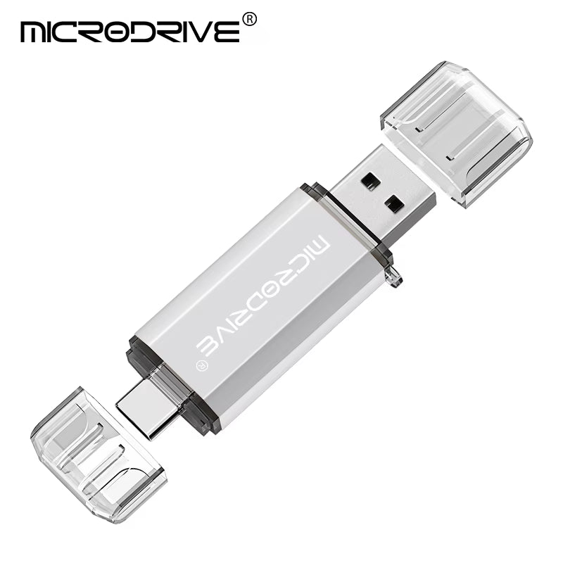Versatile 2-in-1 Type C & Micro USB Flash Drive - High-Speed OTG Pen Drive in Multiple Capacities (128GB, 64GB, 32GB, 16GB, 8GB, 4GB)
