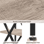 Stylish 3-Tier Rustic Gray X Frame Side Table - Perfect for Your Living Room