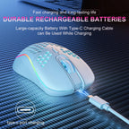 Elevate Your Gaming Experience with the Ergonomic 2.4G Wireless RGB Mouse - 6 Buttons, 3-Speed DPI, and Rechargeable Convenience