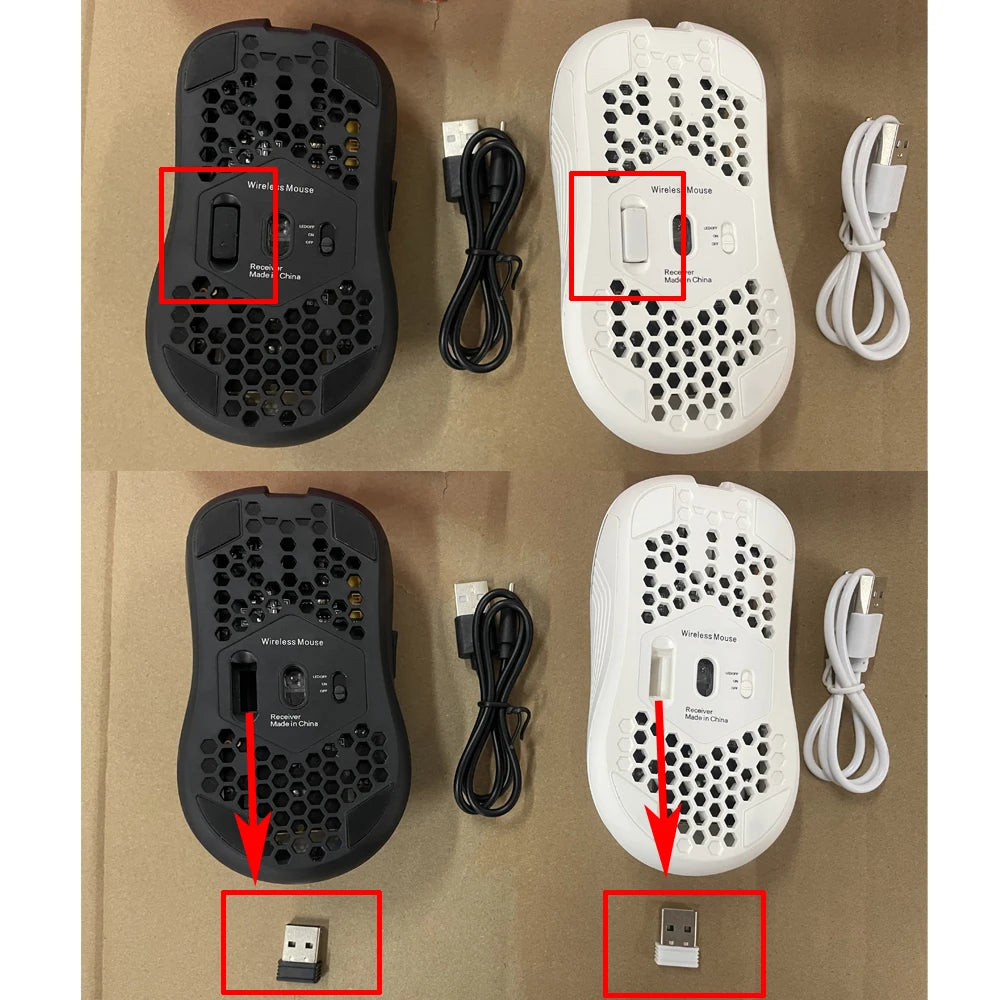 Elevate Your Gaming Experience with the Ergonomic 2.4G Wireless RGB Mouse - 6 Buttons, 3-Speed DPI, and Rechargeable Convenience