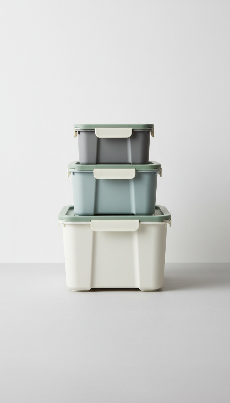 Stackable Storage Bin With Handles