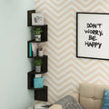 Stylish 5-Tier Espresso Floating Corner Shelf - Perfect for Storage and Display